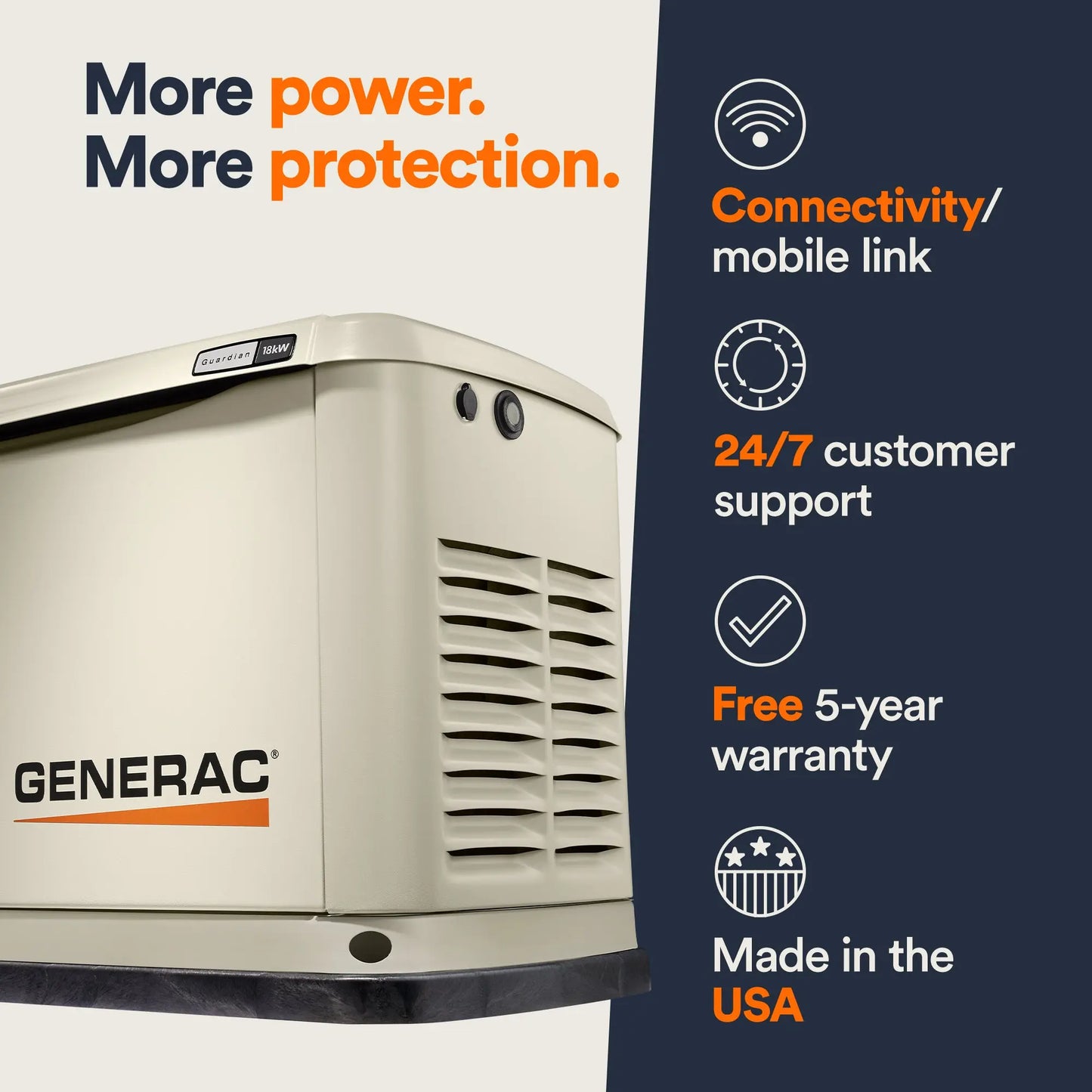 Generac Guardian 7226 | Génératrice de secours 18 kW / 17 kW GPL / gaz naturel Boutique Solaire Québec
