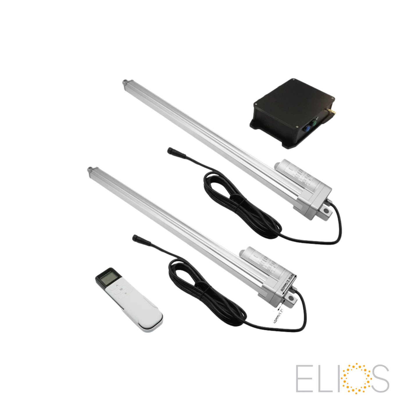 Elios ContracD Actuator Kit | Tilt 0-35° with remote control & control box (2 or 3 panels)