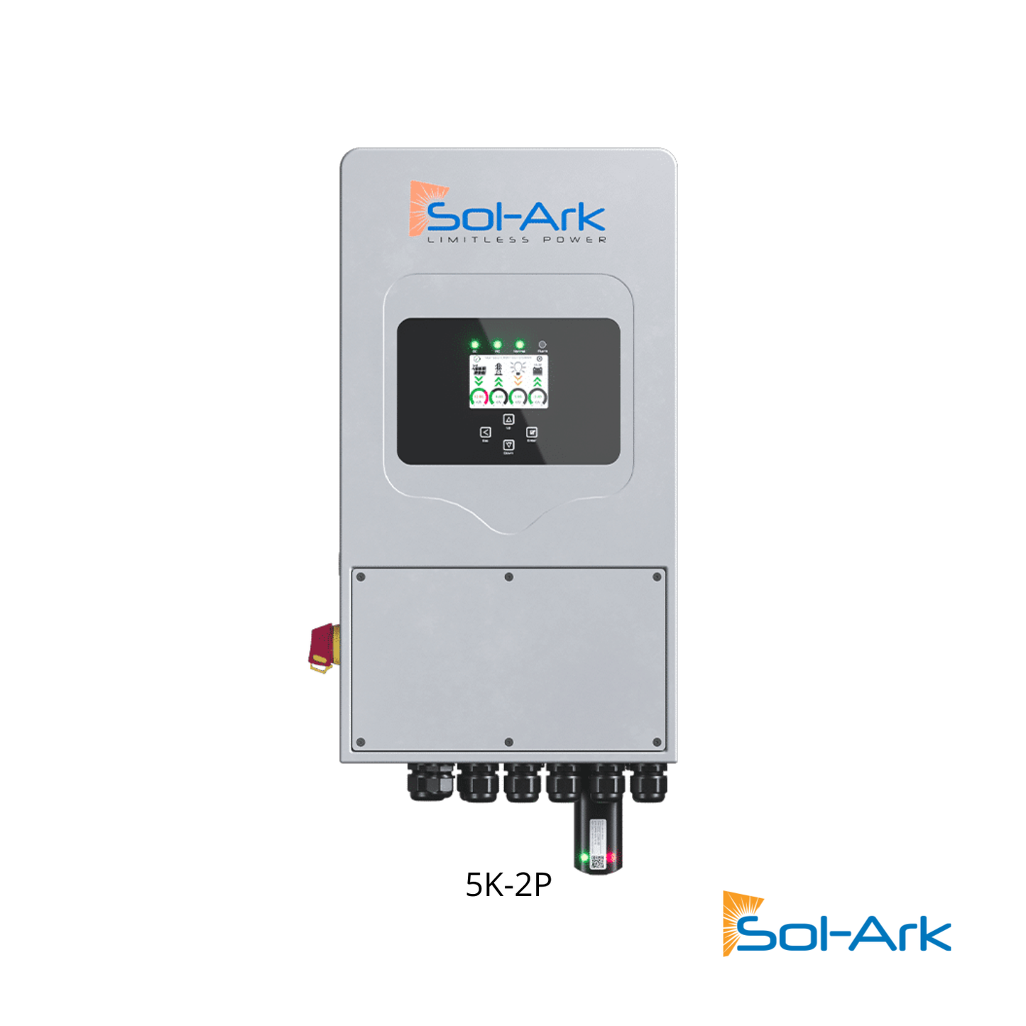 Sol-Ark 5K-2P 120V (Split-Phase) Inverter-Charger – 5 kW continuous, 10 years, Wi-Fi