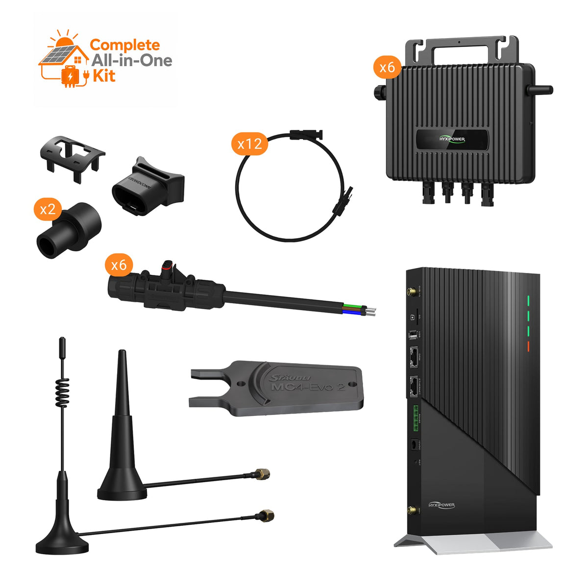 Kit microonduleurs HYXi 2-en-1 pour 12 panneaux solaires