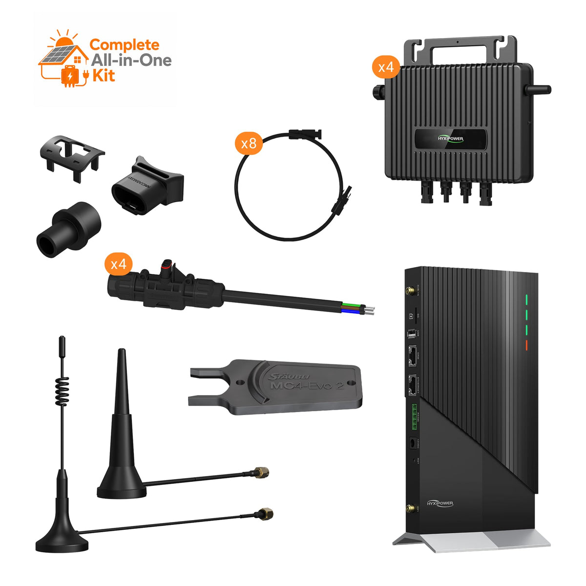 Kit microonduleurs HYXi 2-en-1 pour 8 panneaux solaires