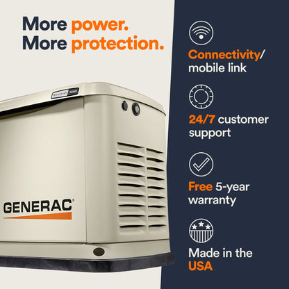 Generac Guardian 7171 | Génératrice de secours 10 kW GPL / Gaz Naturel + WiFi Boutique Solaire Québec