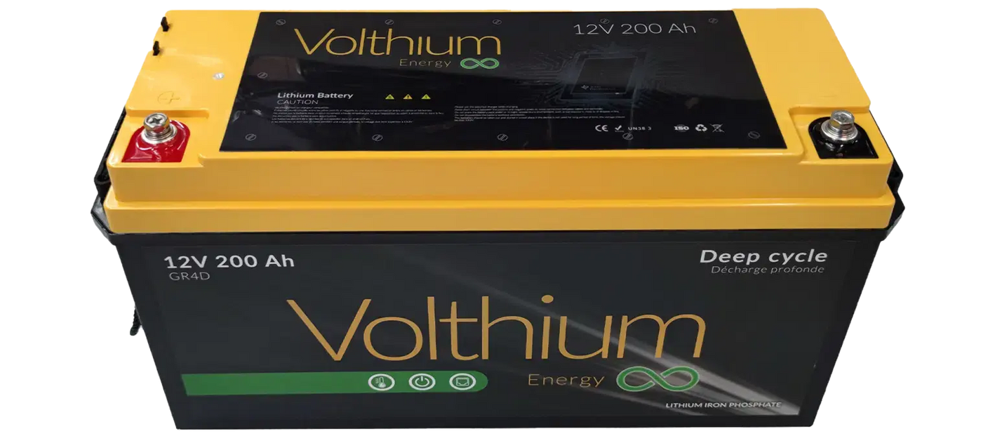Batterie Volthium 12 V 200 Ah – Auto-chauffante LiFePO₄ 4D (Bluetooth, IP55, Double Chauffage, 10 ans) Boutique Solaire Québec