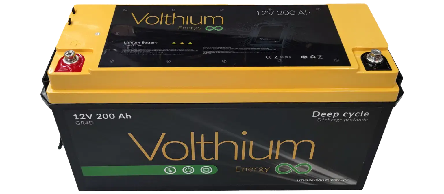 Batterie Volthium 12 V 200 Ah – Auto-chauffante LiFePO₄ 4D (Bluetooth, IP55, Double Chauffage, 10 ans) Boutique Solaire Québec