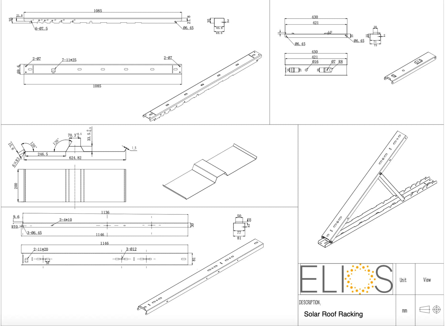 Elios Tectum T1 – Support de toit lesté (1 panneau, pliable, ultra-léger) Boutique Solaire Québec