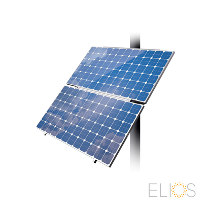 Elios Koala M2 – Pole mounting bracket for 2 x 60/72 cell panels (galvanized steel, stainless steel screws, 5-year warranty)