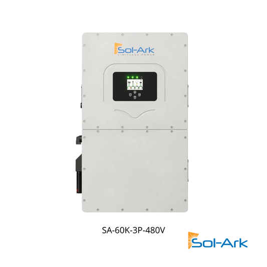 Sol-Ark 60 kW – 3-phase 277/480 V Hybrid Inverter (Commercial, stackable, 10 years)