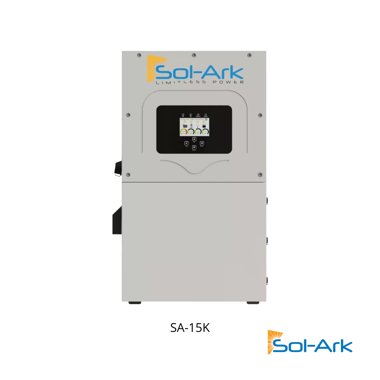Sol-Ark Whole Home 15K-2P 120V Hybrid Inverter-Charger – 15 kW continuous, 200A Pass-through, 10 years