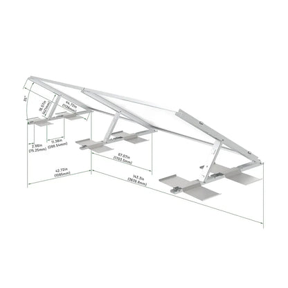 Elios Tectum TX – Extension de support lesté pour 2e panneau (Tectum T1, 6,17 kg, 5-ans garantie) Boutique Solaire Québec