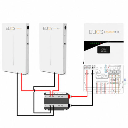 Schéma de câblage – Kit Elios B – Onduleur hybride 10 kW et batterie 20,4 kWh